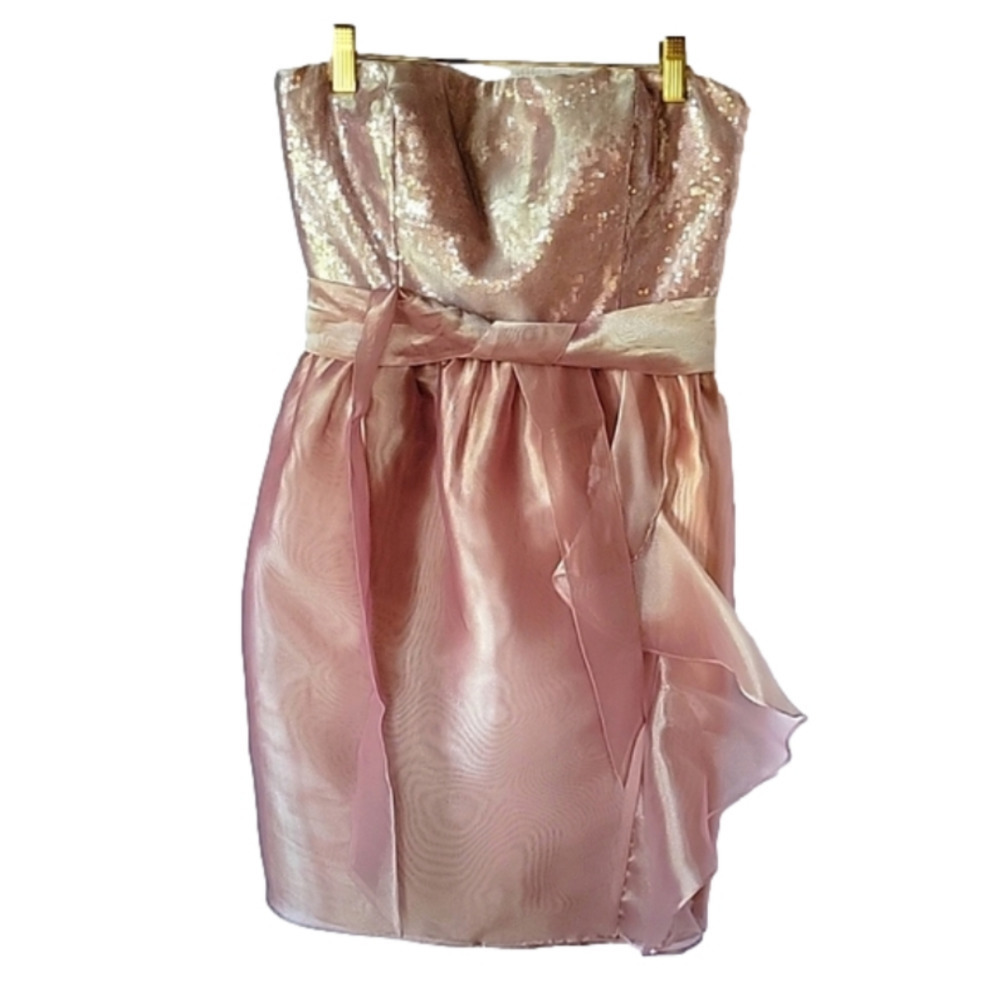 CALVIN Klein Dusty Pink Sequin Party Dress Size 2 EUC